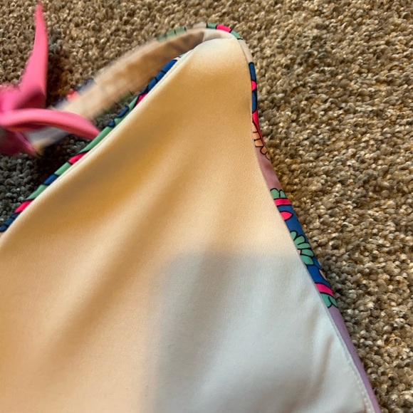 Victoria's Secret Floral Bikini with Pink and Green and gold Accents pushup - Picture 8 of 9